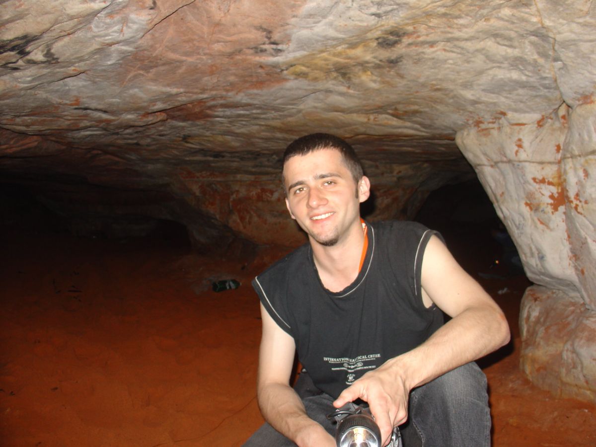Exploring a cave